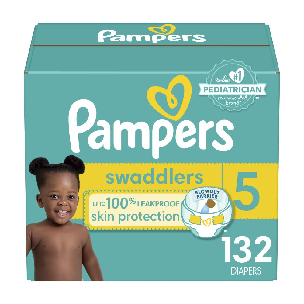 Pampers Swaddlers Diapers, Size 4 (15-34 lbs), 150 Count, Absorbent, Keeps Baby Dry and Comfortable, Skin Safe Disposable Baby Diaper