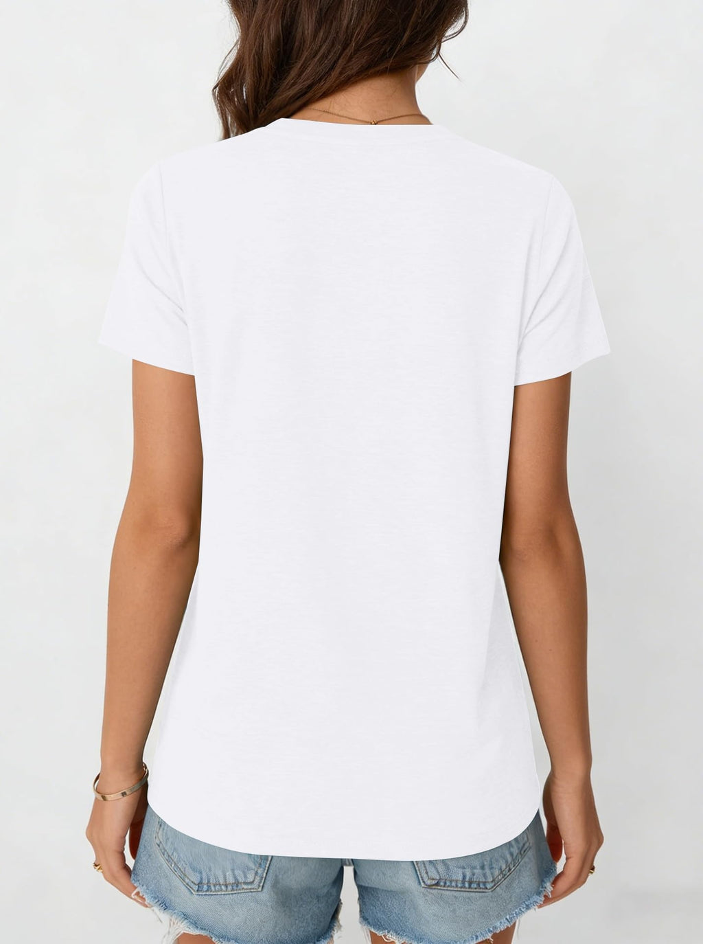 isermeo Women's Summer Short Sleeve Tops Casual Crewneck Fashion Pleated T-Shirts Blouses Trendy 2026 S-XXL