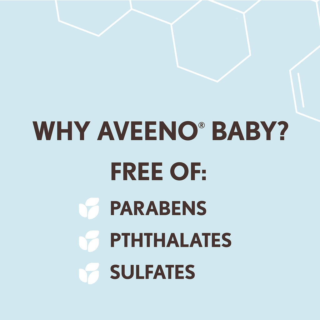 Aveeno Baby Wash and Shampoo - Gentle 2-in-1 Body Wash with Natural Oat Extract for Sensitive Skin - Tear-Free, Hypoallergenic Cleanser, Free from Parabens, Sulfates & Dyes - 975ml