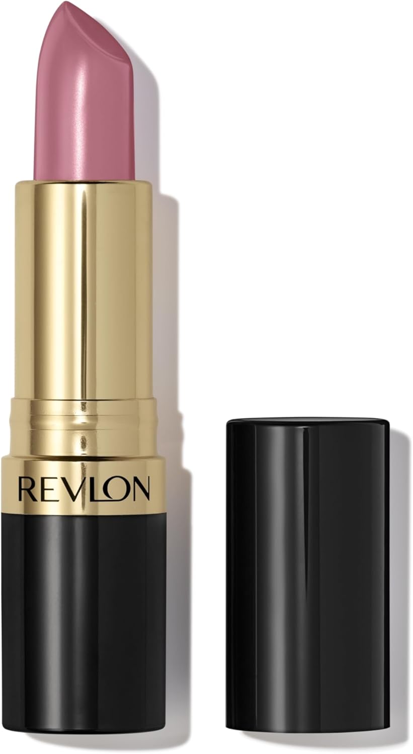 REVLON Lipstick, Super Lustrous Lipstick, Creamy Formula For Soft, Fuller-Looking Lips, Moisturized Feel, 755 Bare It All, 0.15 oz