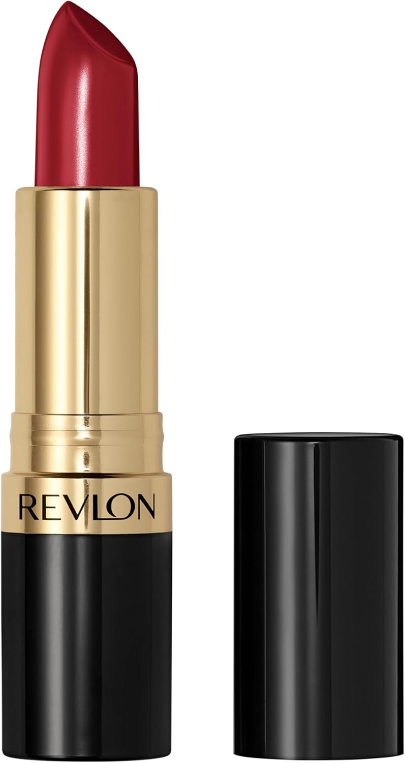 REVLON Lipstick, Super Lustrous Lipstick, Creamy Formula For Soft, Fuller-Looking Lips, Moisturized Feel, 755 Bare It All, 0.15 oz