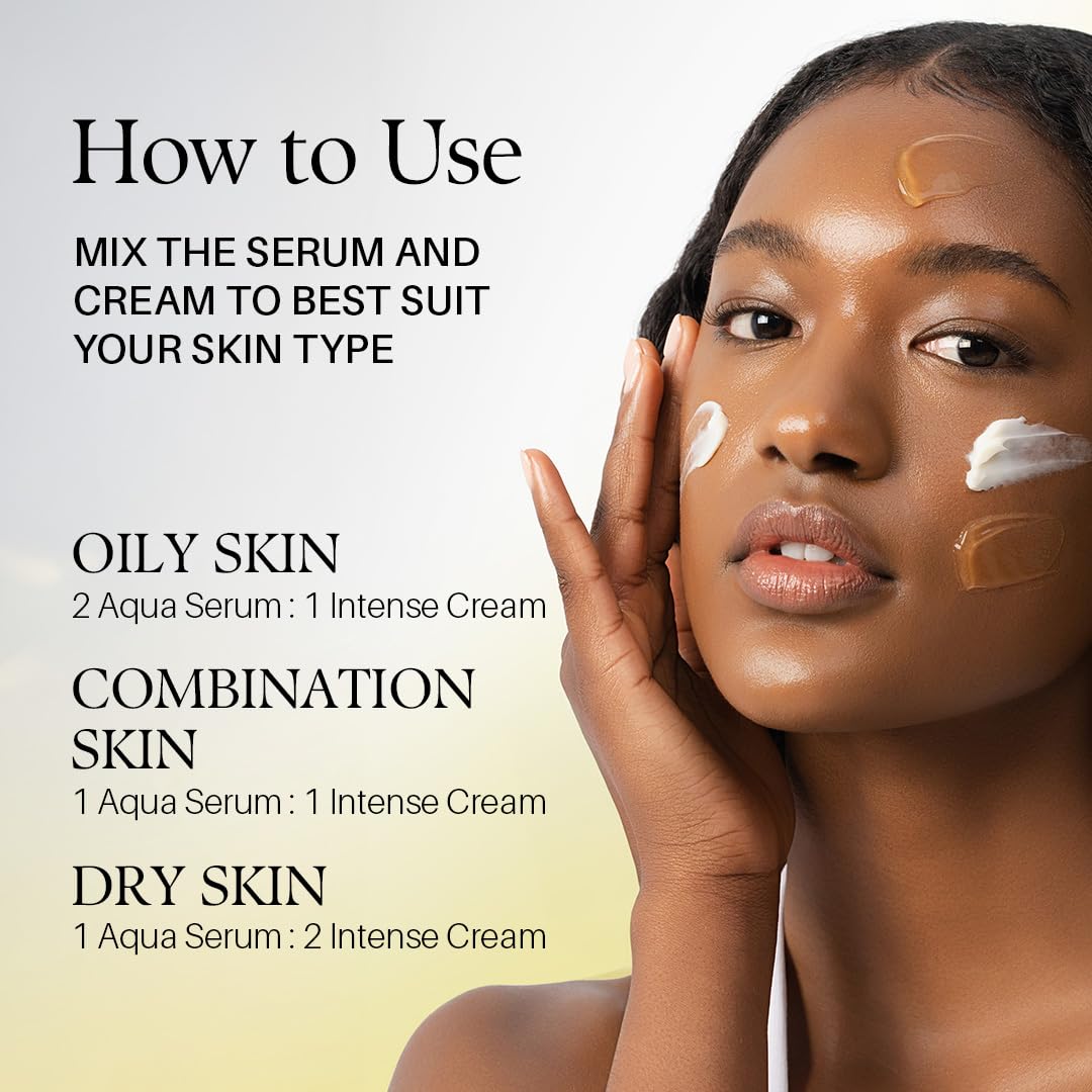 Application de crème hydratante sur le visage, zones enduites de blanc