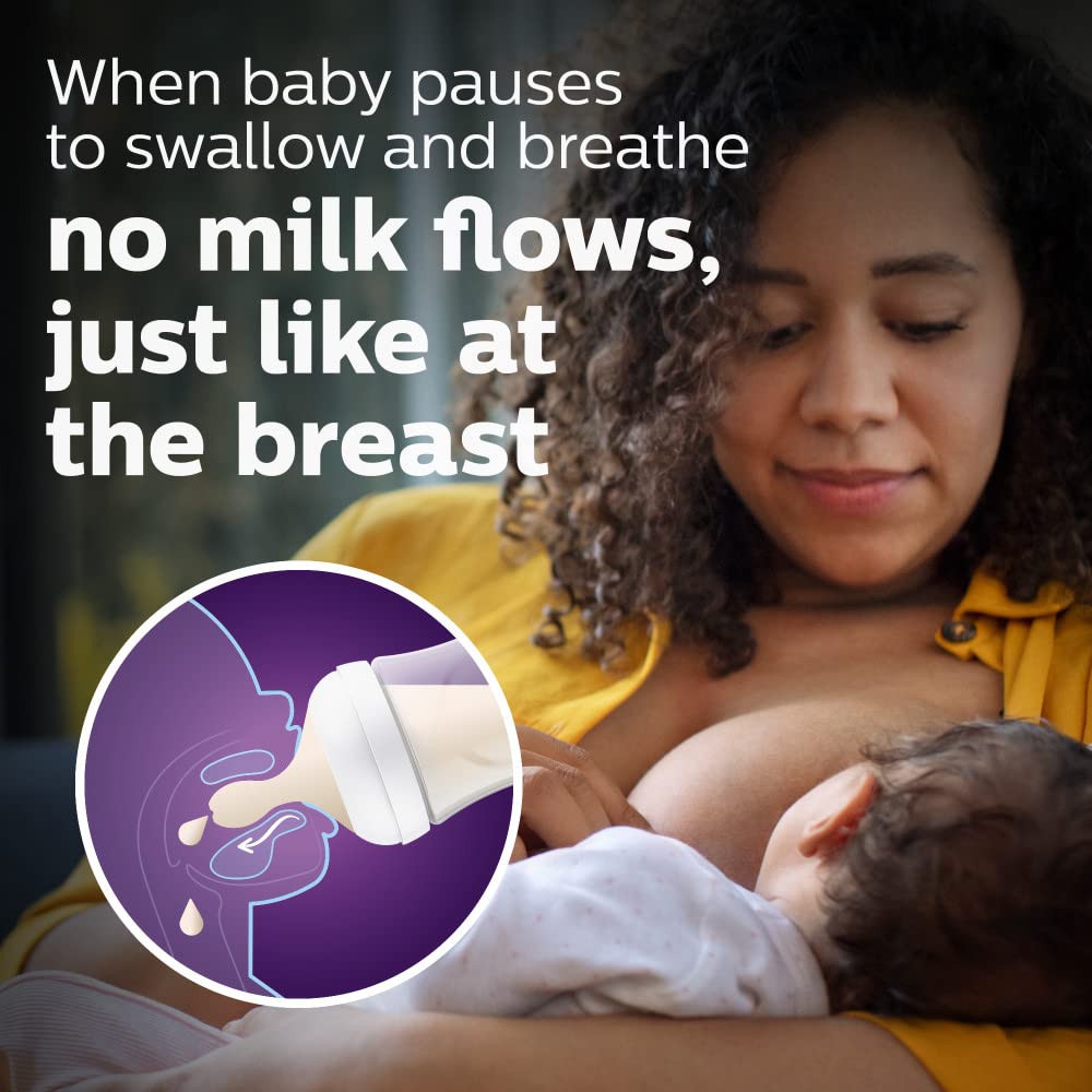 Philips Avent Natural Response Nipples, Extra Fast Flow (Flow 5), 6m+, 4-pack, SCY965/44