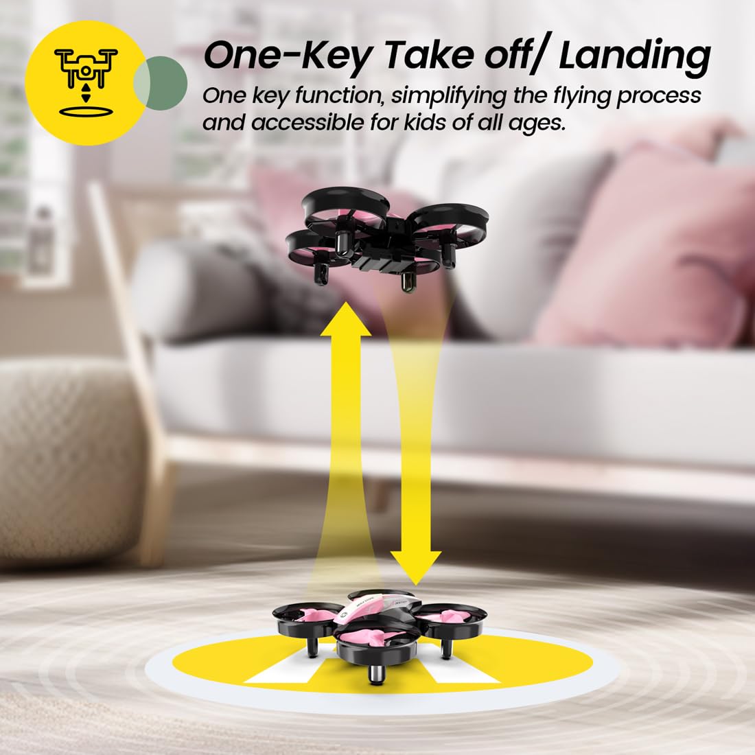 Holy Stone Mini Drone for Kids and Beginners RC Nano Quadcopter Indoor Small Helicopter Plane with Auto Hovering, 3D Flip, Headless Mode and 3 Batteries, Great Gift Toy for Boys and Girls