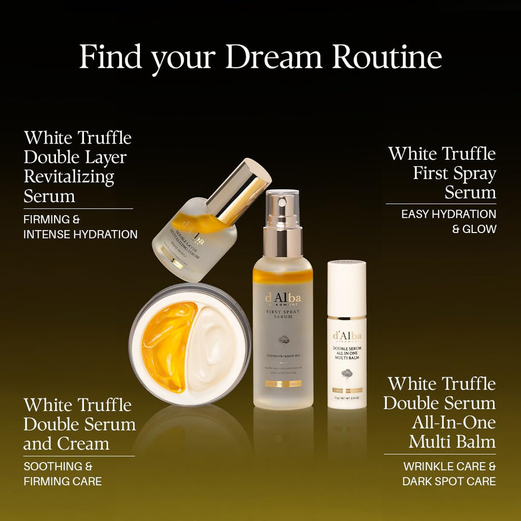 Ensemble de sérums d'Alba White Truffle, flacons et crème en format duo