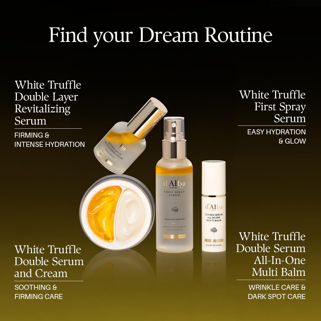 Ensemble de sérums d'Alba White Truffle, flacons et crème en format duo