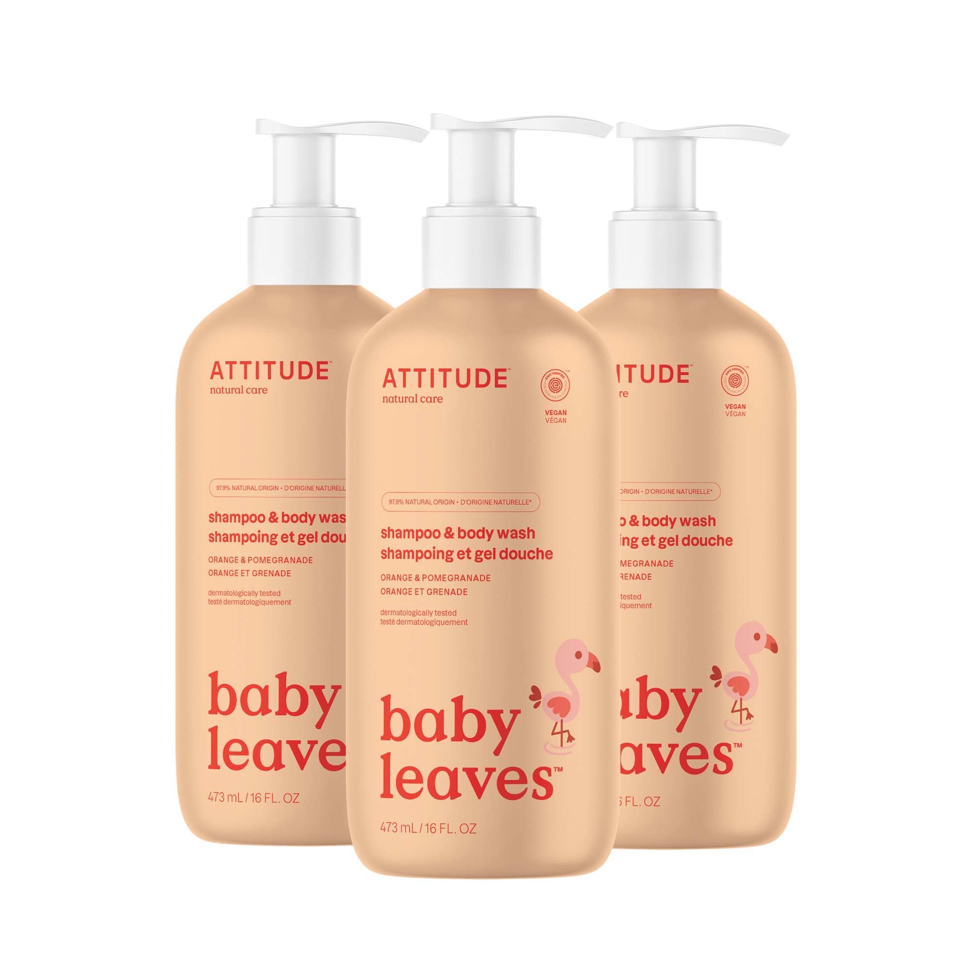 ATTITUDE Baby 2-in-1 Shampoo and Body Wash, Made in Canada, EWG Verified, Dermatologically Tested, Vegan, Good Night, 473 mL
