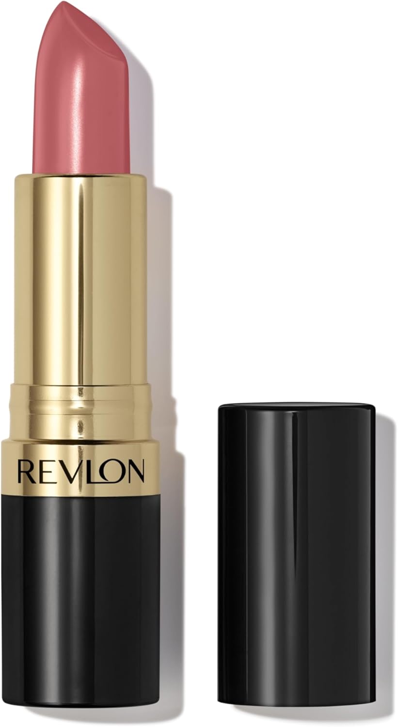REVLON Lipstick, Super Lustrous Lipstick, Creamy Formula For Soft, Fuller-Looking Lips, Moisturized Feel, 755 Bare It All, 0.15 oz