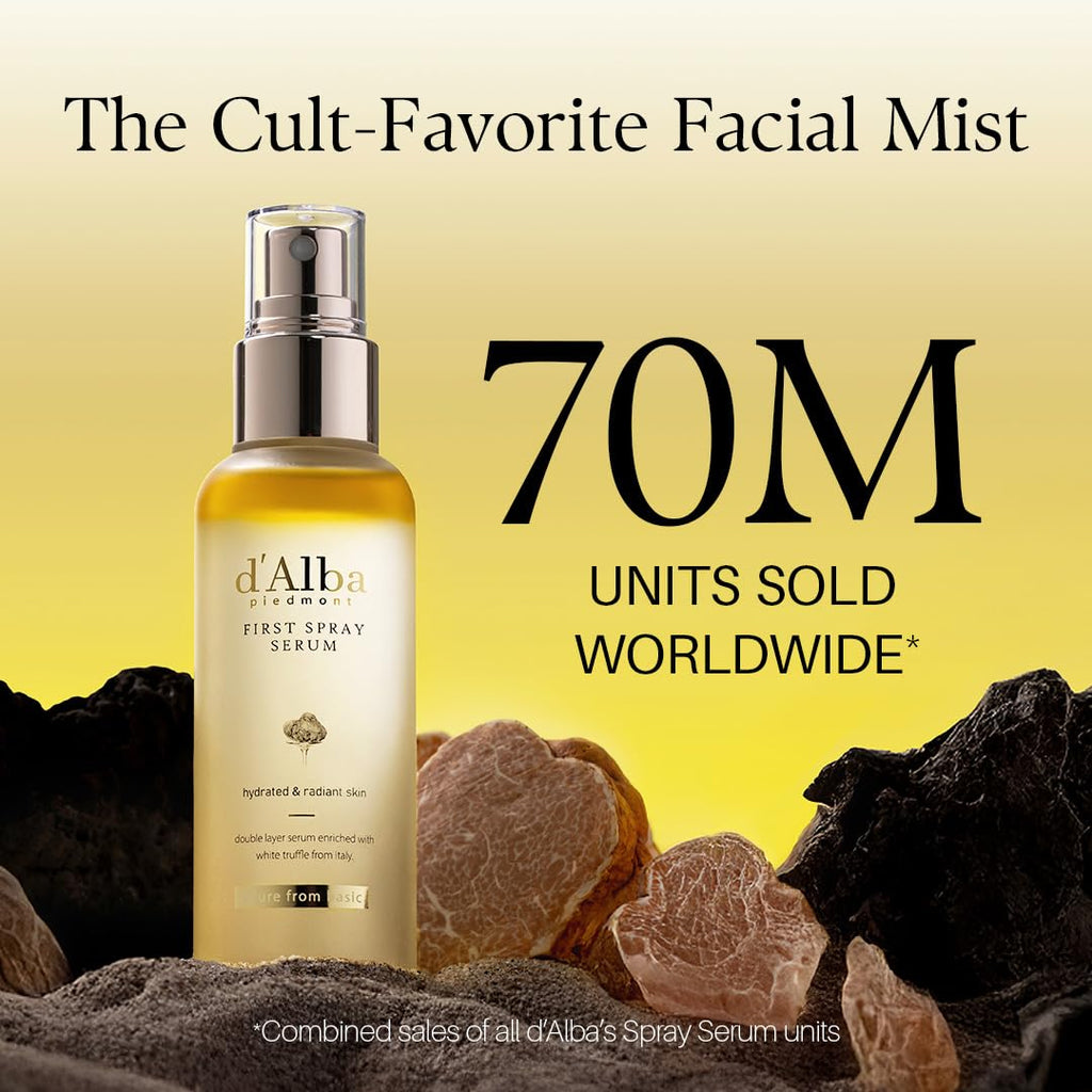d'alba Piedmont Italian White Truffle First Spray Serum, Vegan Skin Care, Hydrating Face Moisturizer, Glow Serum for Radiant Skin, Non Comedogenic, All In One Mist, Korean skincare, 100ml