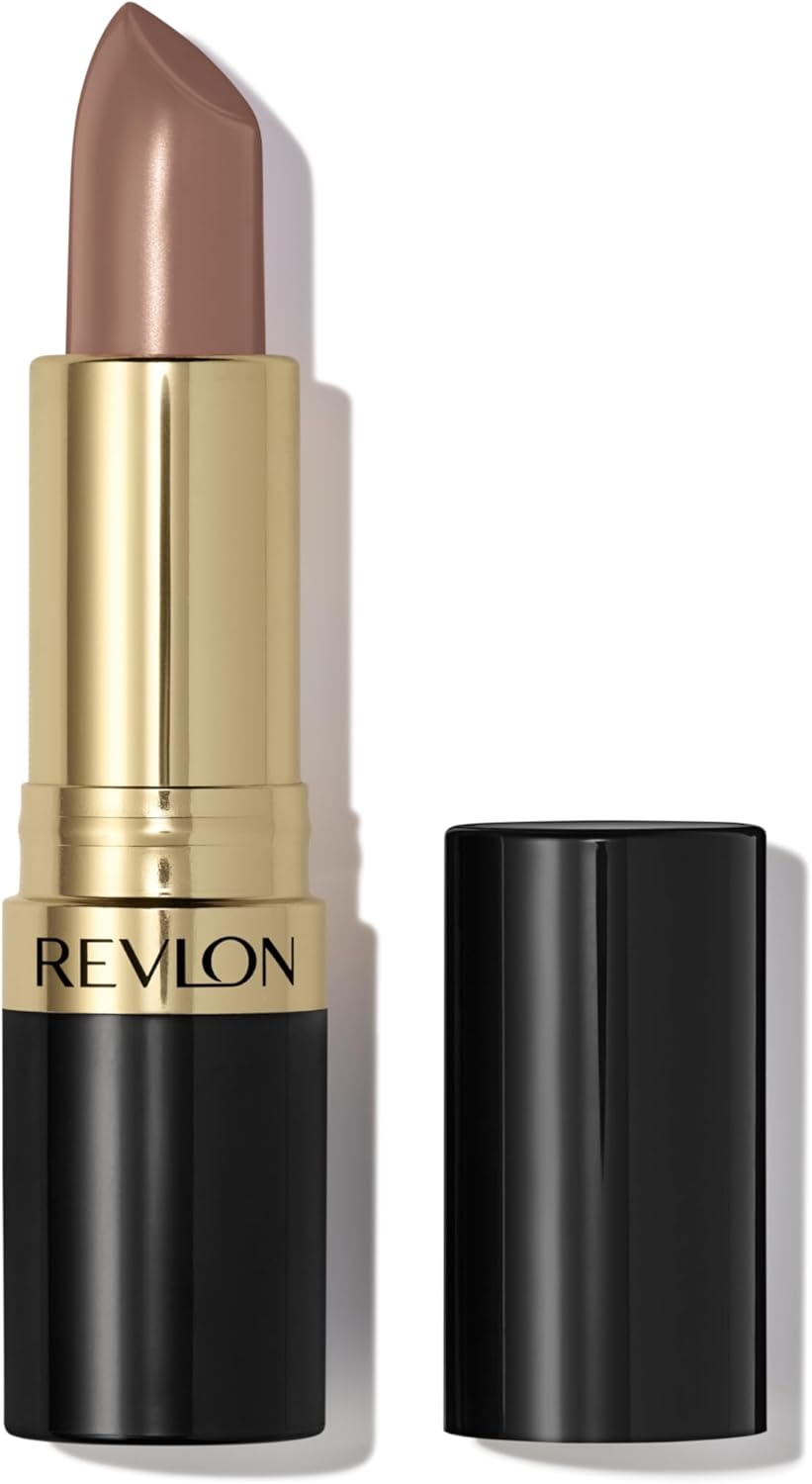 REVLON Lipstick, Super Lustrous Lipstick, Creamy Formula For Soft, Fuller-Looking Lips, Moisturized Feel, 755 Bare It All, 0.15 oz