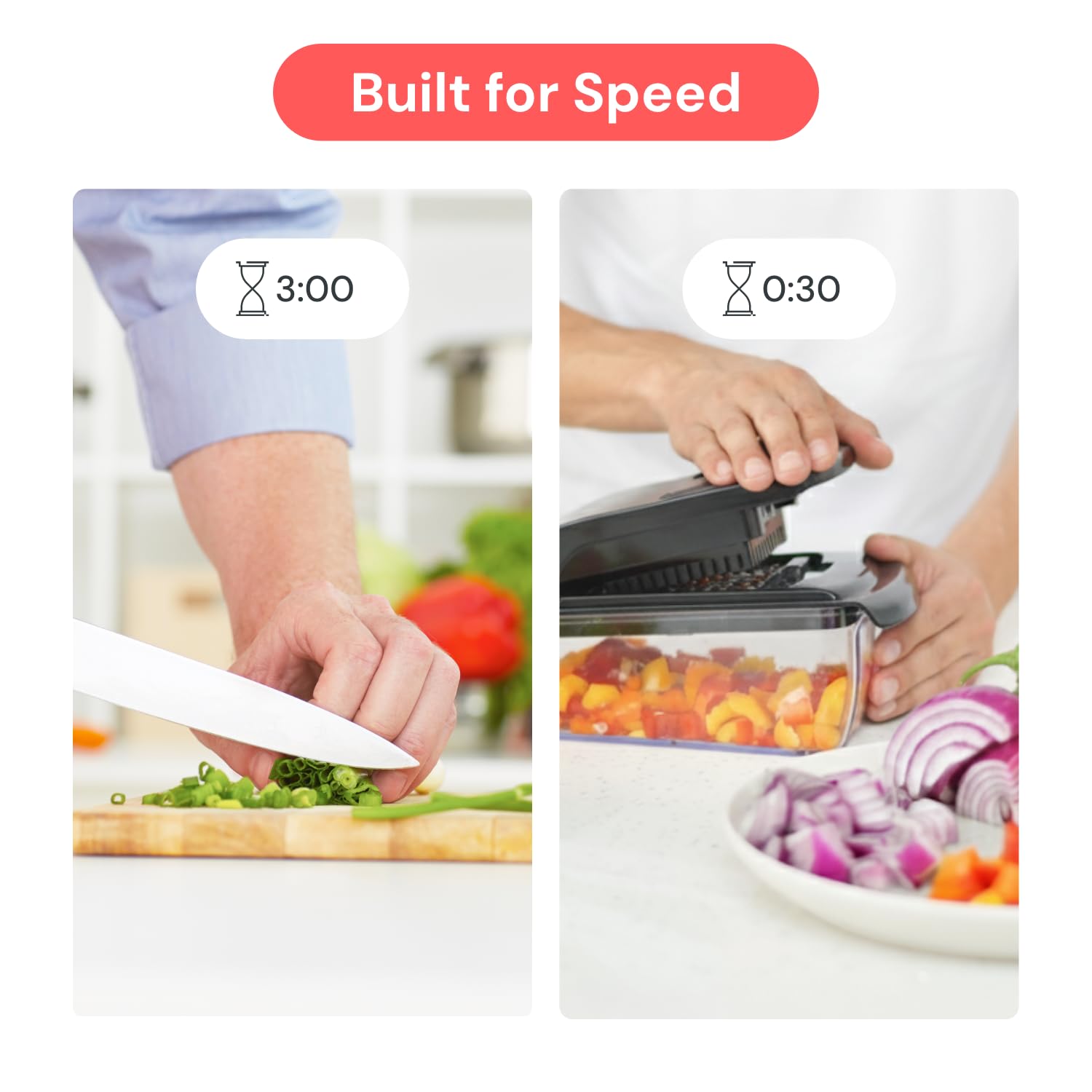 Fullstar Vegetable Chopper & Cutter - Slicer Dicer Spiralizer with Container for Food Veggie Onion Cucumber Tomato Salad Potato French Fry - Kitchen Essentials & Gadgets (PRO 4-in-1, White)