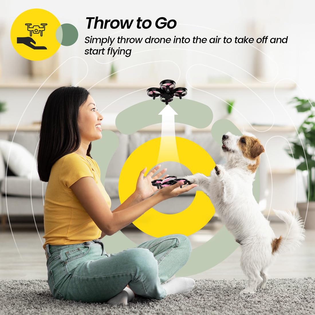 Holy Stone Mini Drone for Kids and Beginners RC Nano Quadcopter Indoor Small Helicopter Plane with Auto Hovering, 3D Flip, Headless Mode and 3 Batteries, Great Gift Toy for Boys and Girls