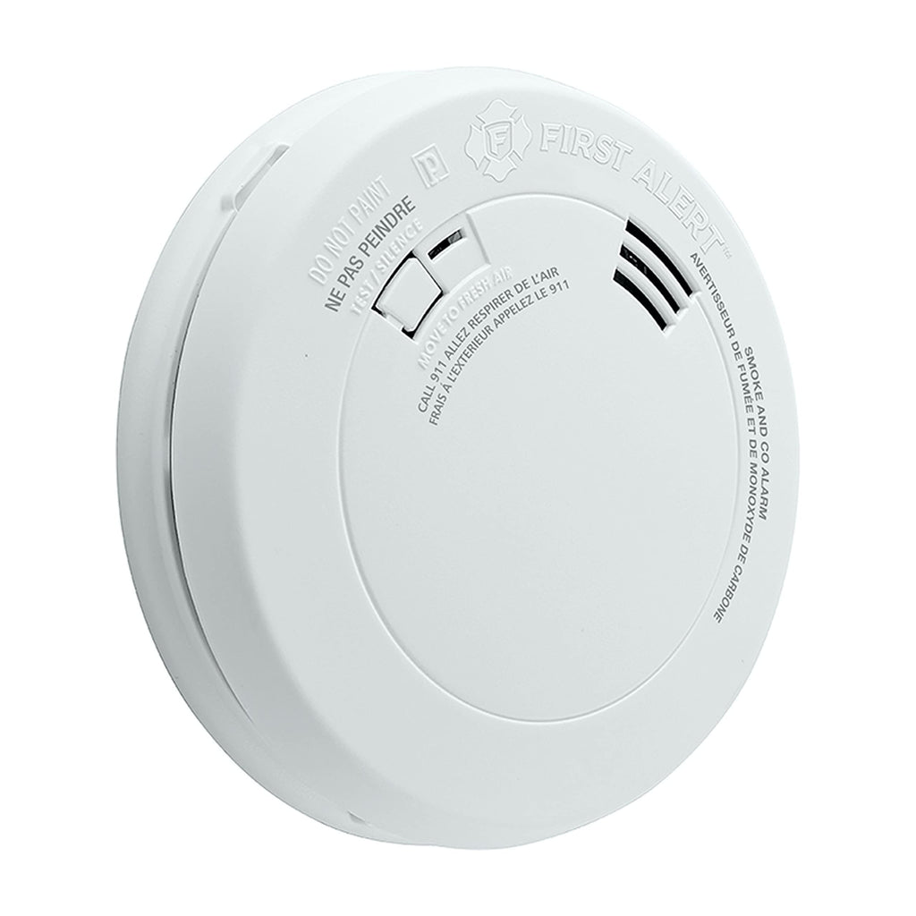 First Alert 10 Year Battery Smoke and Carbon Monoxide Alarm with Voice Alert, White, PRC710VA-6