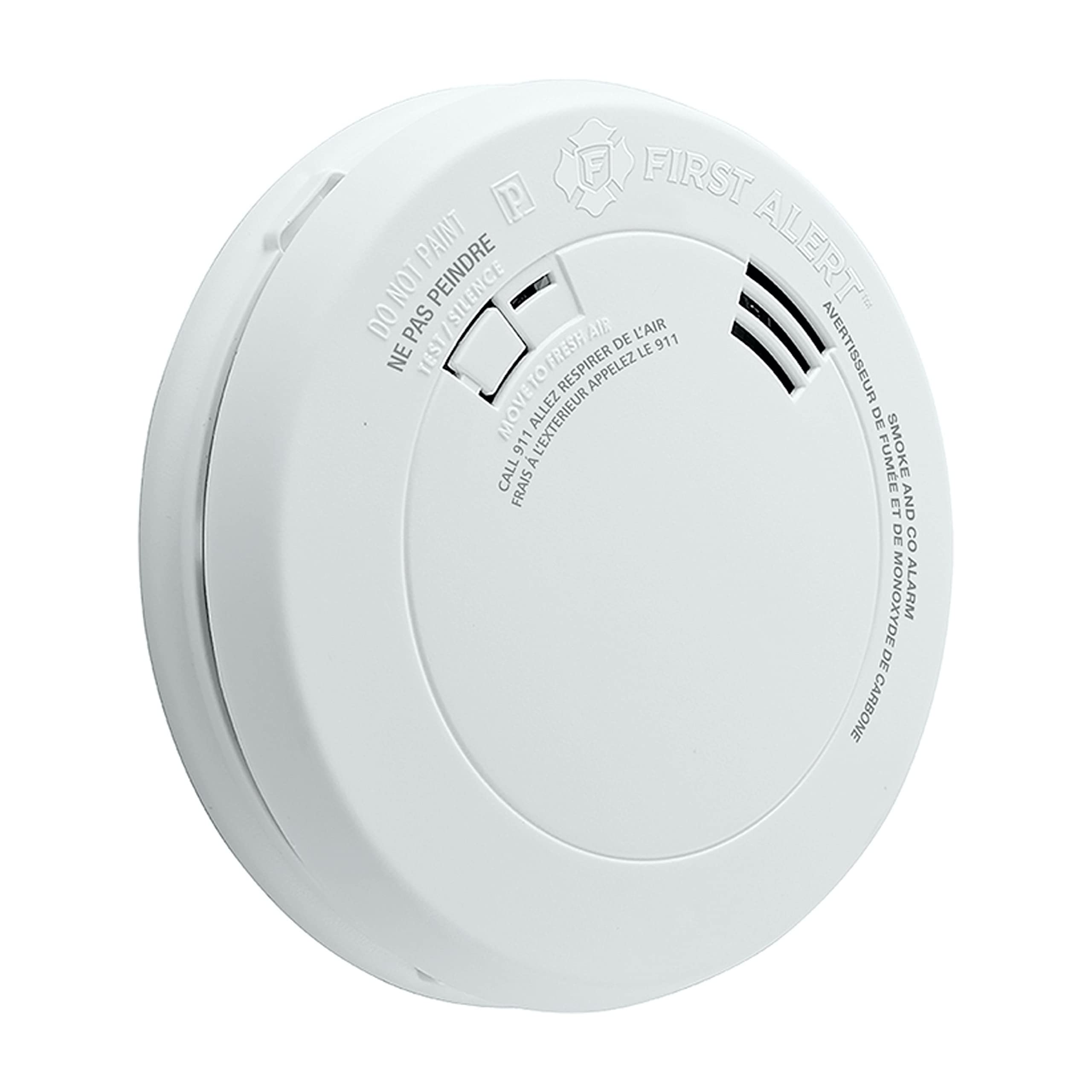 First Alert 10 Year Battery Smoke and Carbon Monoxide Alarm with Voice Alert, White, PRC710VA-6
