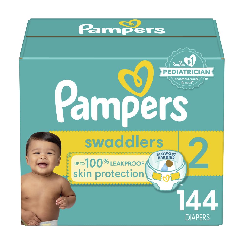 Pampers, Swaddlers Diapers, Ultra Absorbent Disposable Infant Diaper, Size 5 (12.25+ kg), 100 Count