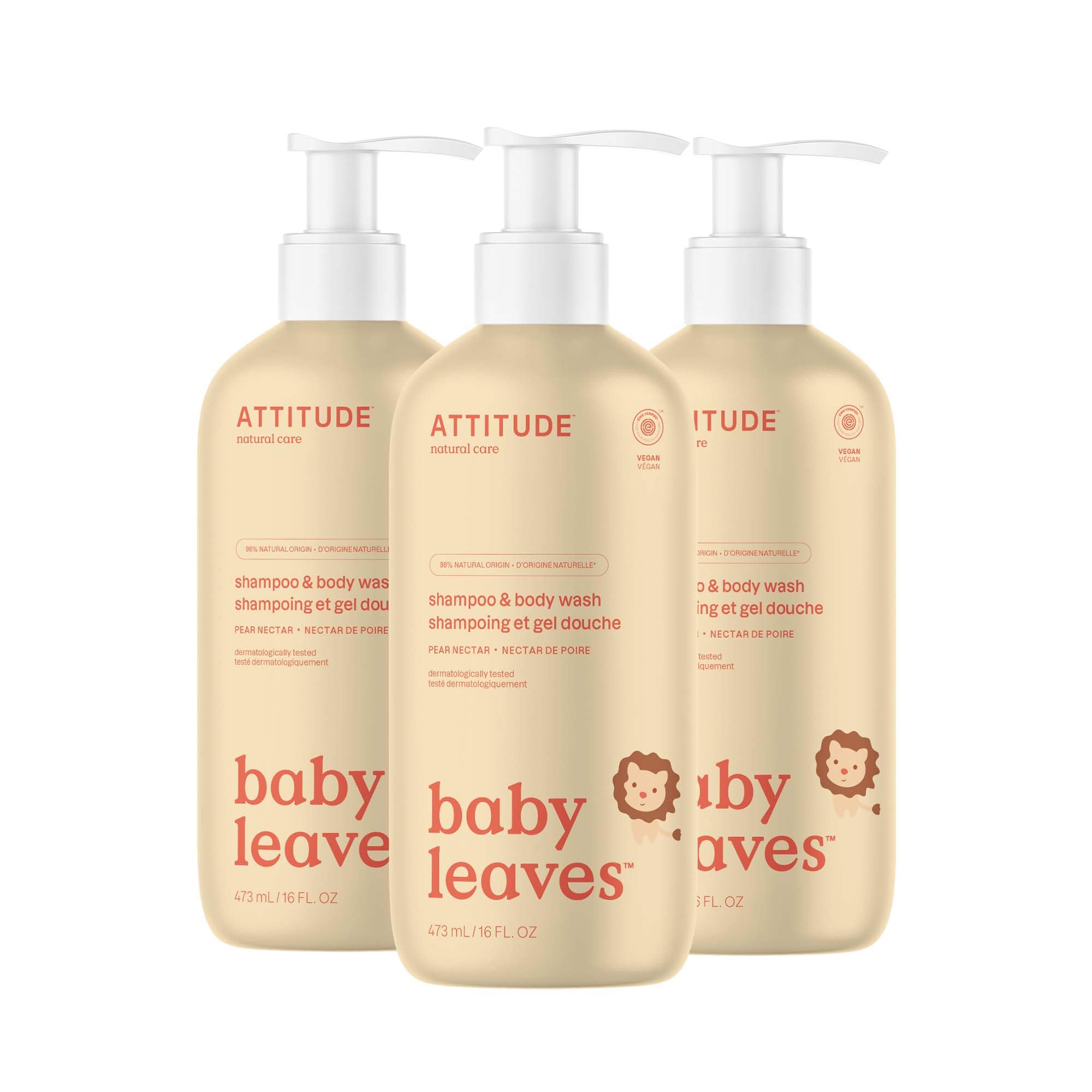 ATTITUDE Baby 2-in-1 Shampoo and Body Wash, Made in Canada, EWG Verified, Dermatologically Tested, Vegan, Good Night, 473 mL