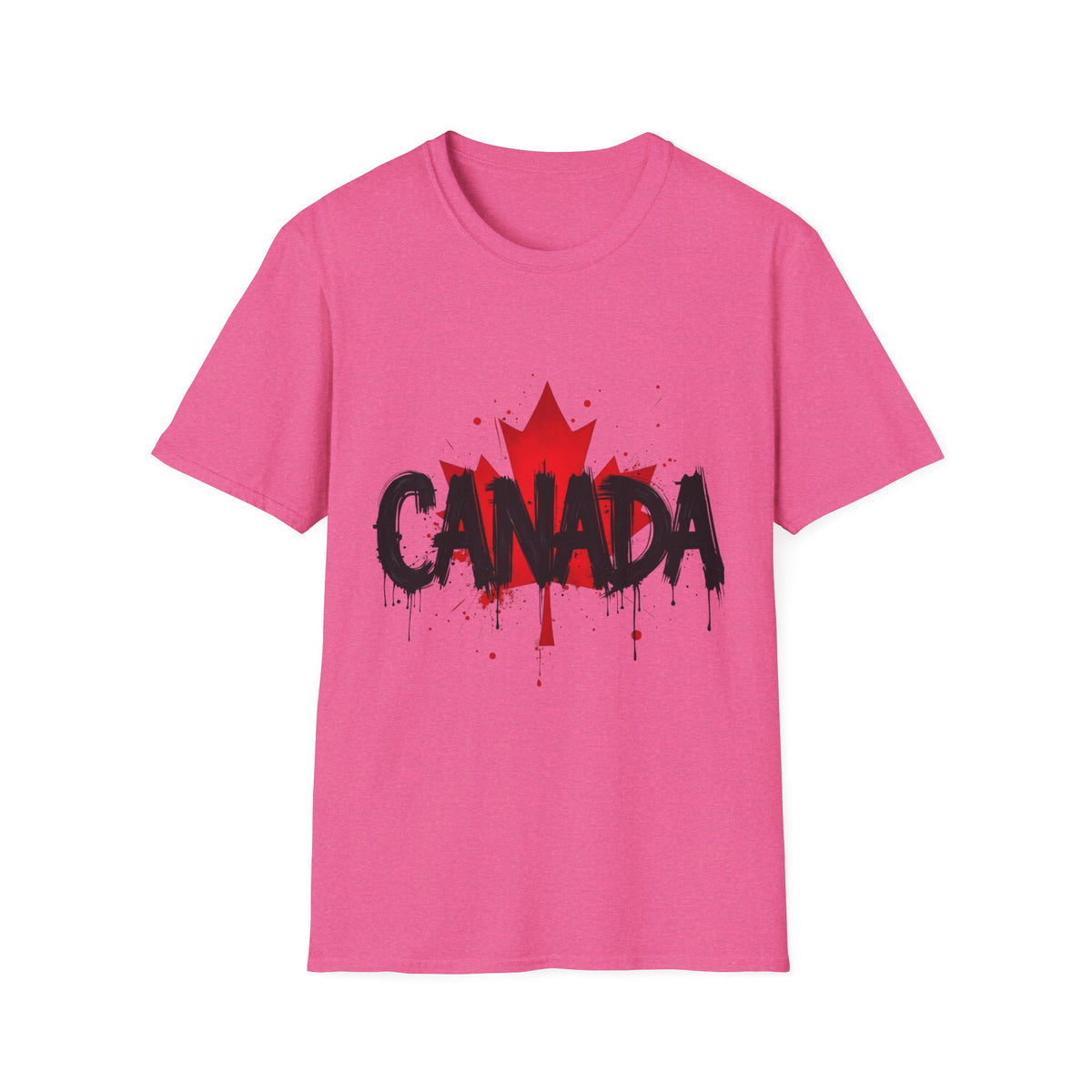 Canada Maple Leaf Unisex Softstyle T-Shirt | Canada Day, Canada Gift, Graphic Tee, Landscape Apparel, Travel Shirt