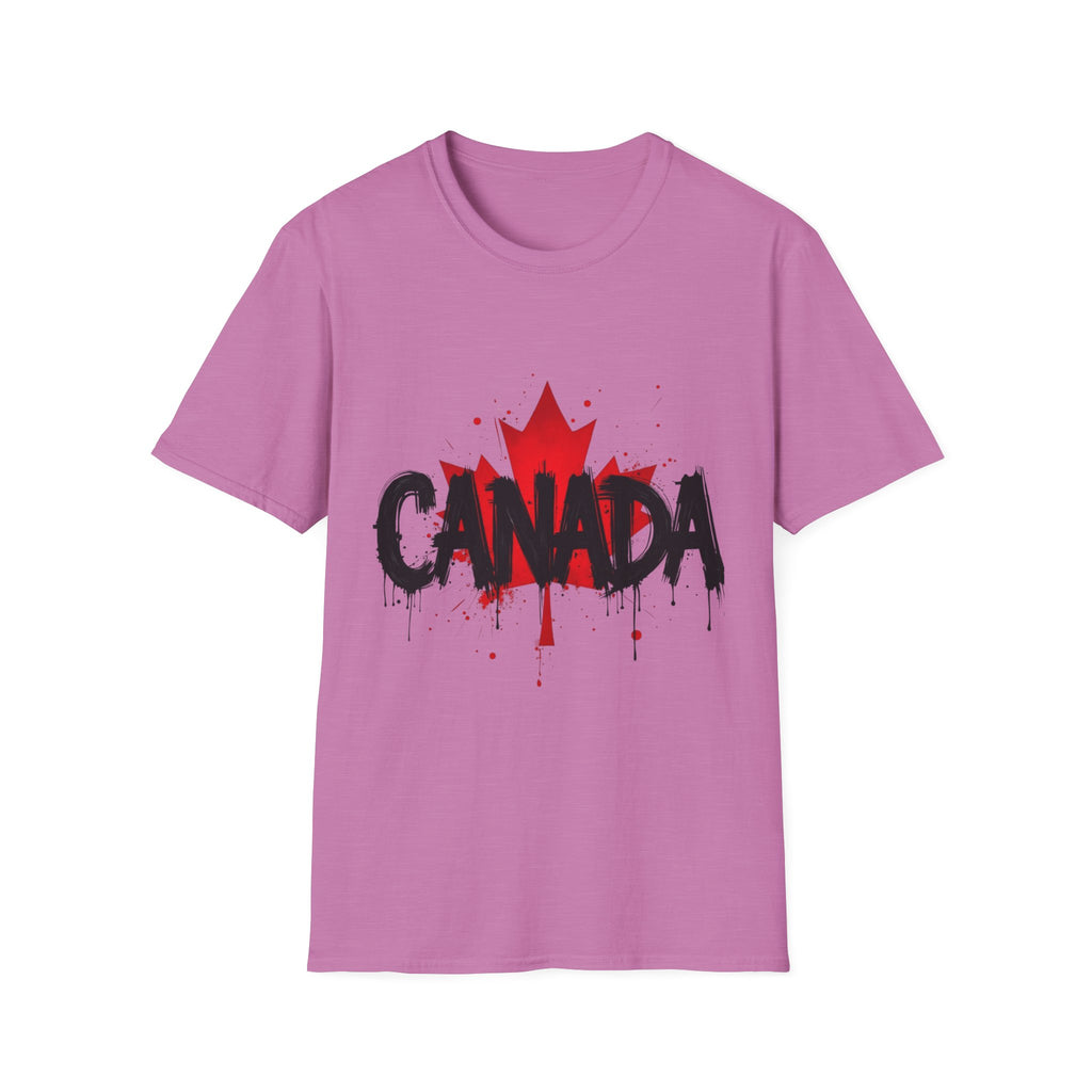 Canada Maple Leaf Unisex Softstyle T-Shirt | Canada Day, Canada Gift, Graphic Tee, Landscape Apparel, Travel Shirt