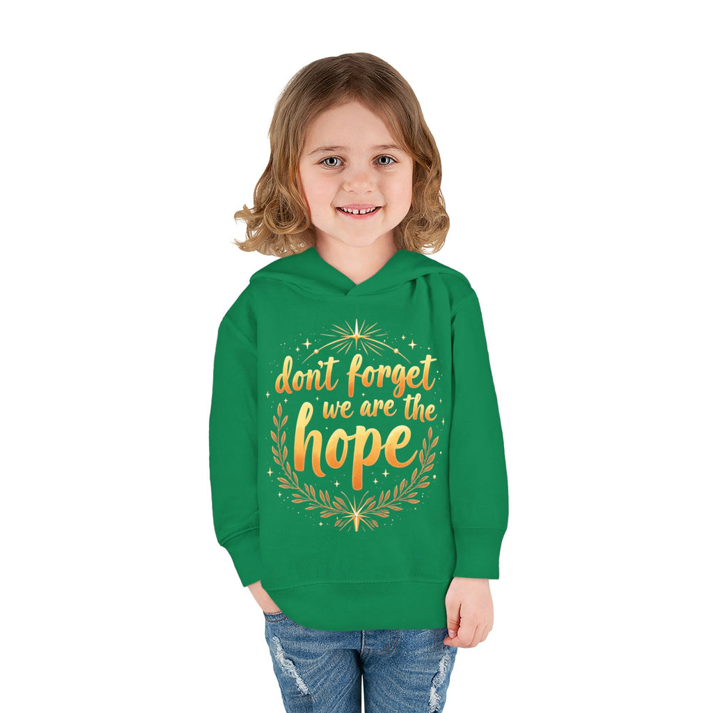 Hopeful Toddler Pullover Fleece Hoodie, Cute Youth Sweatshirt, Inspirational Kids Gear, Cozy Children’s Apparel, Perfect Gift for Birthdays