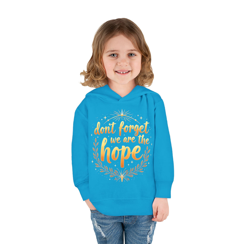 Hopeful Toddler Pullover Fleece Hoodie, Cute Youth Sweatshirt, Inspirational Kids Gear, Cozy Children’s Apparel, Perfect Gift for Birthdays
