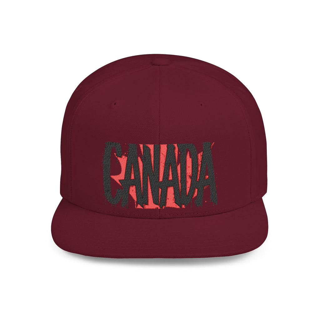 Canada Flat Bill Snapback Cap, Trendy Canada Hat, Stylish Gift, casquette