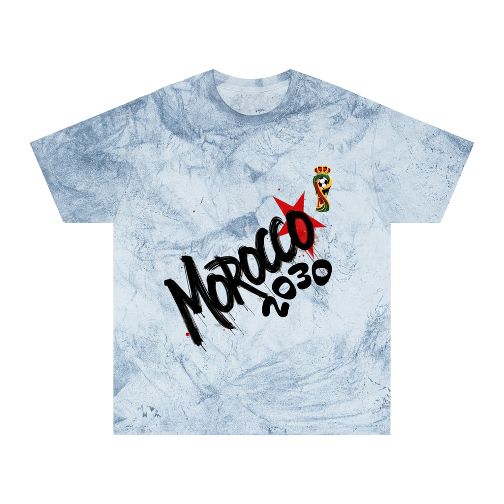 Unisex Color Blast T-Shirt, Morocco 2030 Tee, Trendy Graphic Shirt, Casual [...]