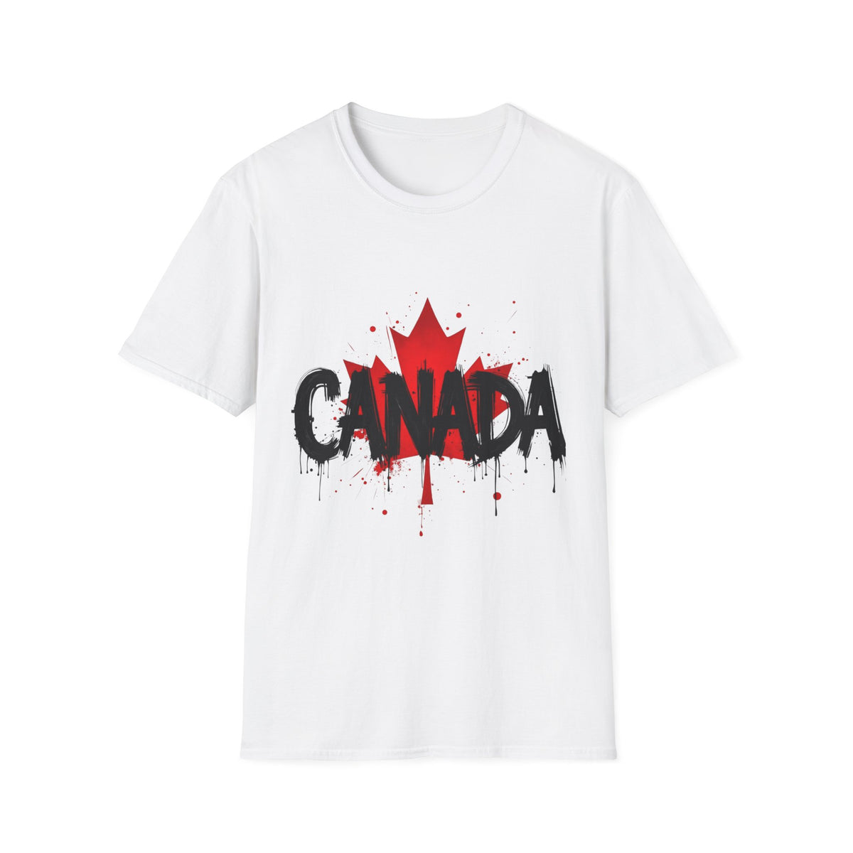 Canada Maple Leaf Unisex Softstyle T-Shirt | Canada Day, Canada Gift, Graphic Tee, Landscape Apparel, Travel Shirt