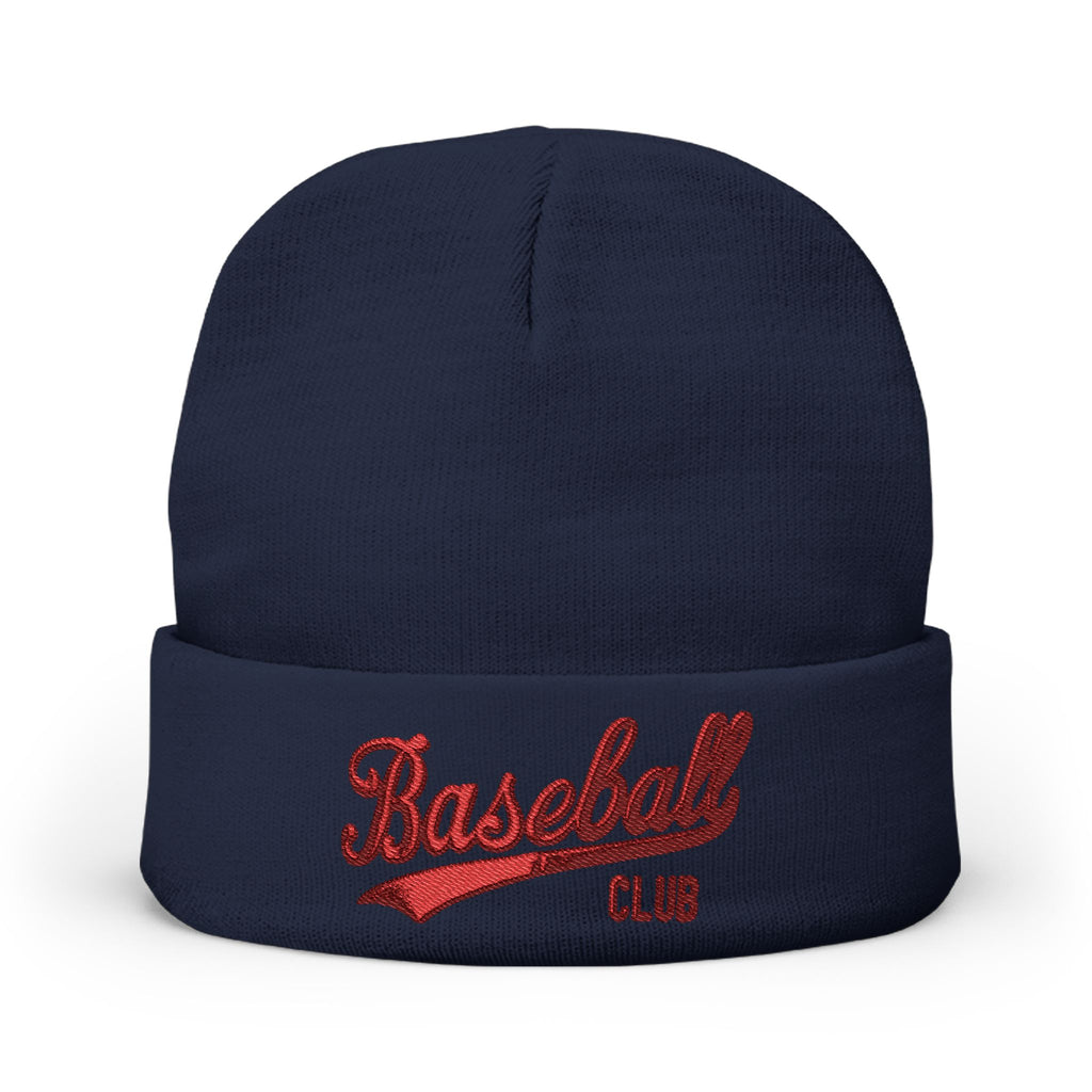 Stylish Knit Beanie with Baseball Club Embroidery | Cozy Cap for Sports Lovers, Winter Accessory, Perfect Gift