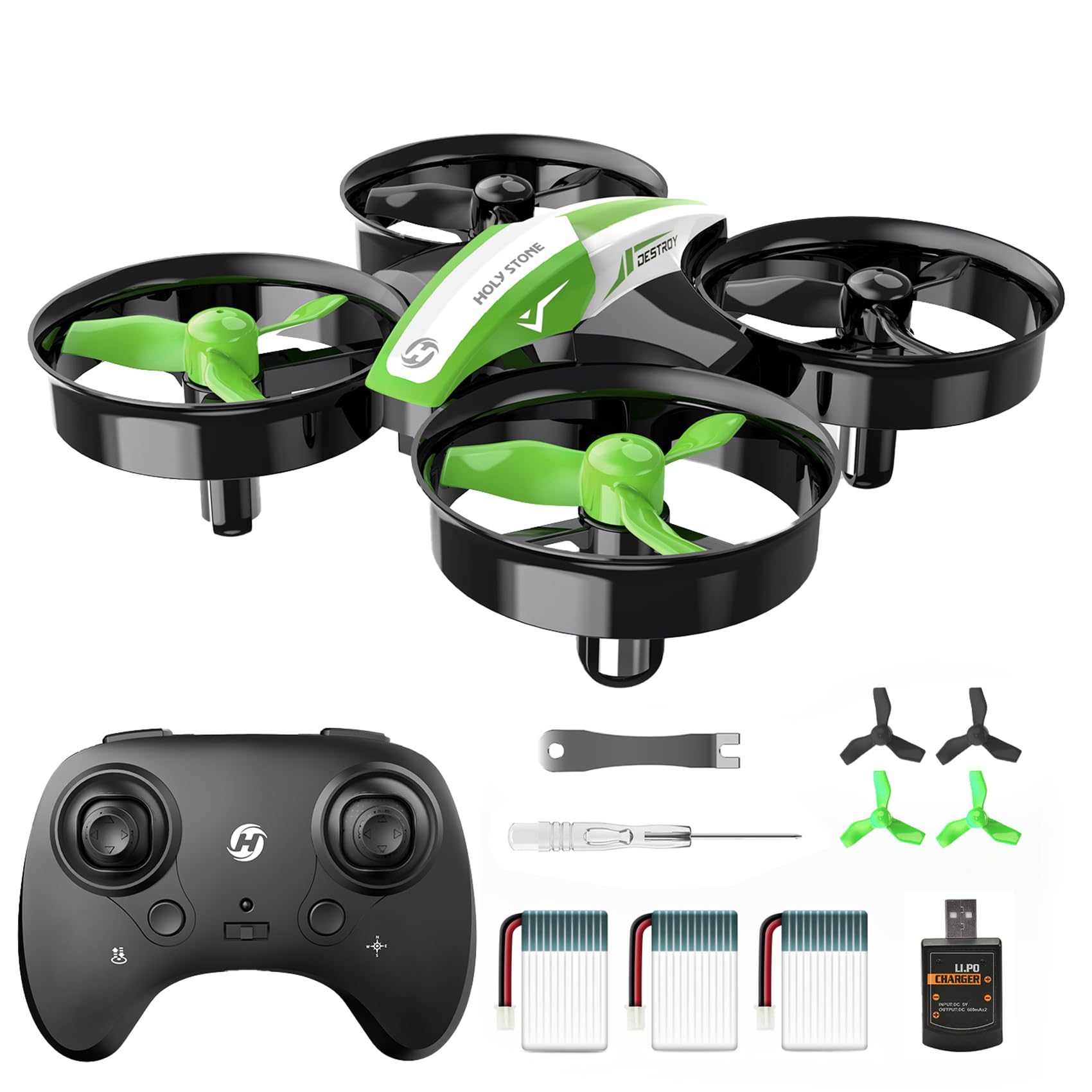 Holy Stone Mini Drone for Kids and Beginners RC Nano Quadcopter Indoor Small Helicopter Plane with Auto Hovering, 3D Flip, Headless Mode and 3 Batteries, Great Gift Toy for Boys and Girls