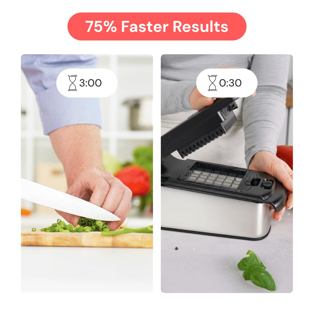 Fullstar Vegetable Chopper & Cutter - Slicer Dicer Spiralizer with Container for Food Veggie Onion Cucumber Tomato Salad Potato French Fry - Kitchen Essentials & Gadgets (PRO 4-in-1, White)