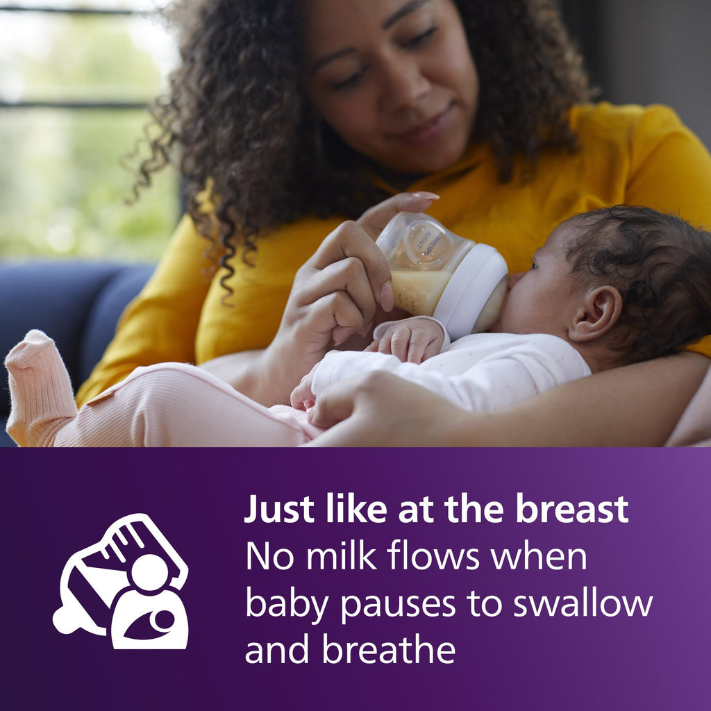 Philips Avent Natural Response Nipples, Extra Fast Flow (Flow 5), 6m+, 4-pack, SCY965/44