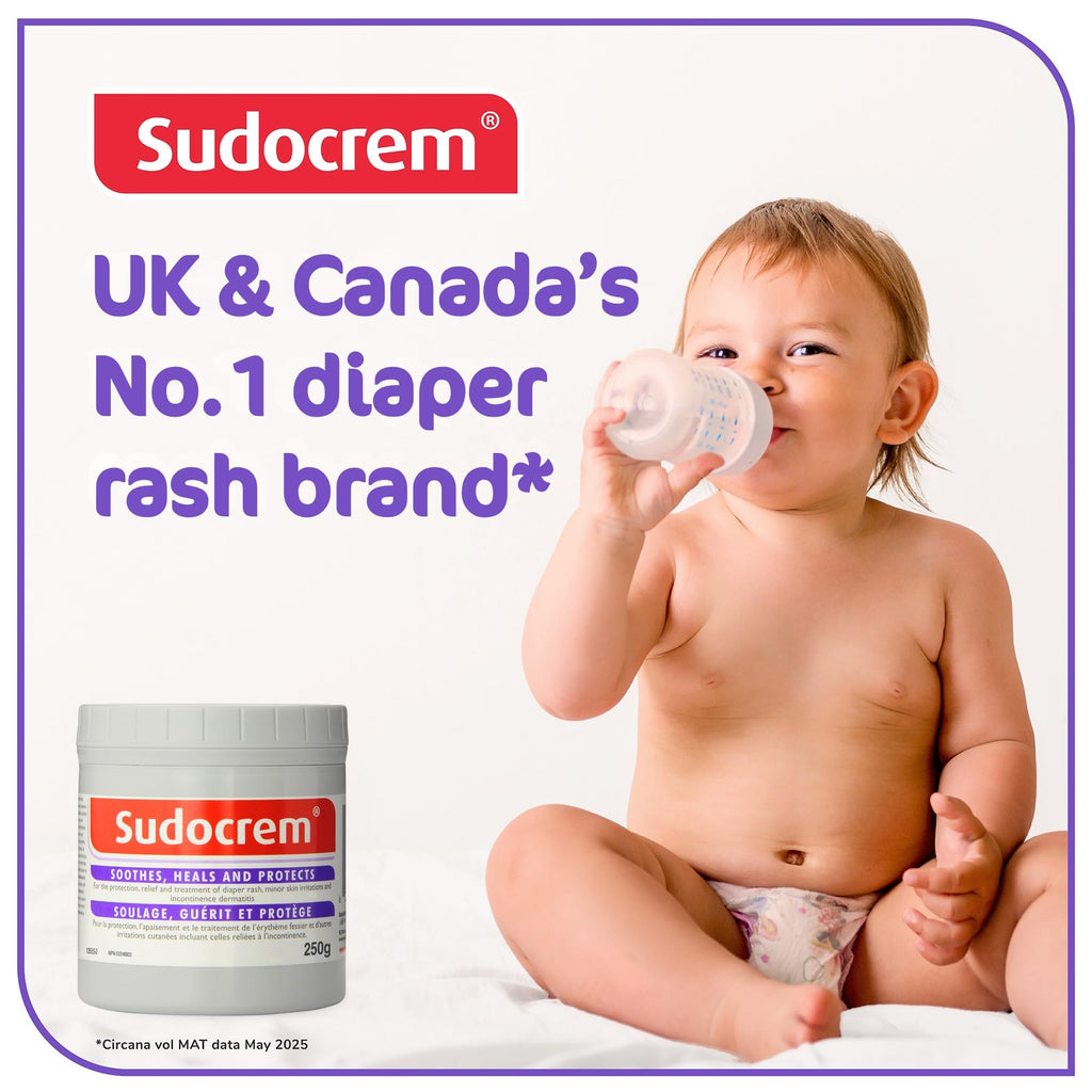 Sudocrem - Diaper Rash Cream for Baby, Soothes, Heals, and Protects, Relief and Treatment of Diaper Rash, Zinc Oxide Cream - 250g