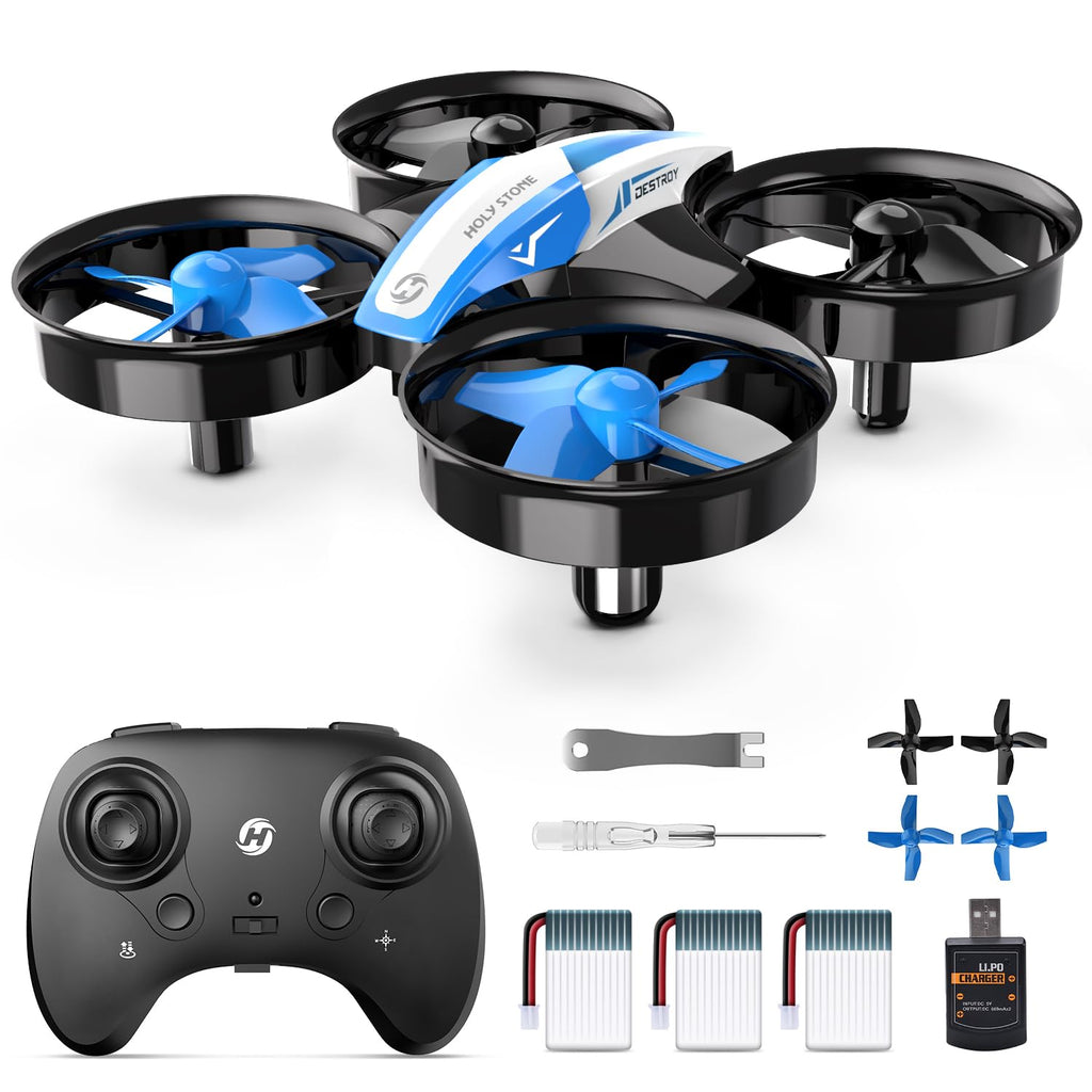 Holy Stone Mini Drone for Kids and Beginners RC Nano Quadcopter Indoor Small Helicopter Plane with Auto Hovering, 3D Flip, Headless Mode and 3 Batteries, Great Gift Toy for Boys and Girls
