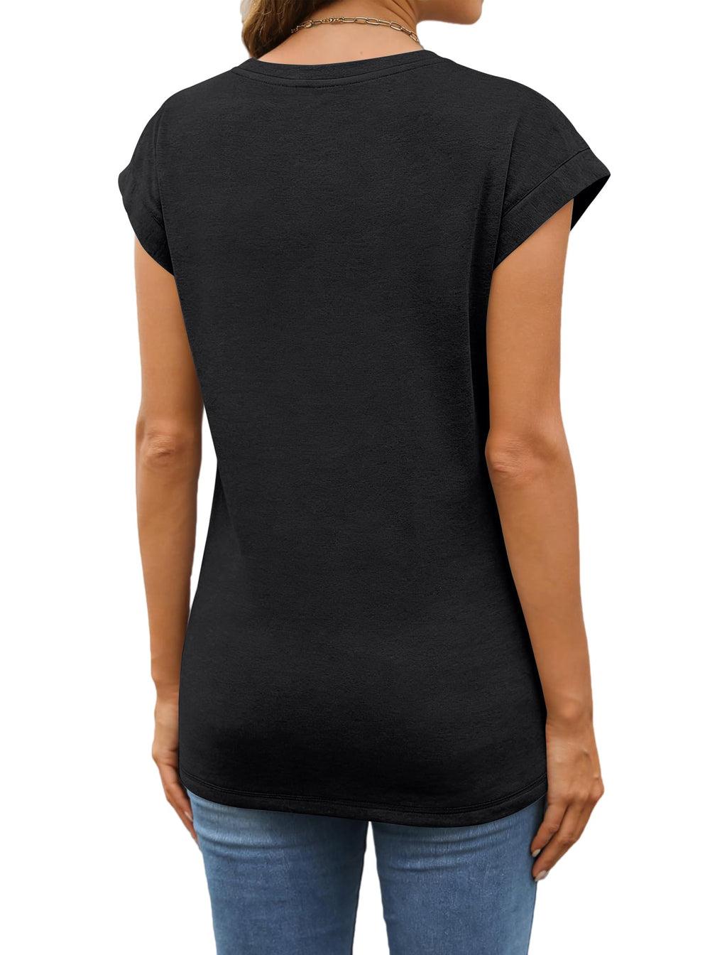 isermeo Womens Summer Tops Cap Sleeve T Shirts Crew Neck Outfits Cute Trendy Tunic Blouses 2026 S-XXL