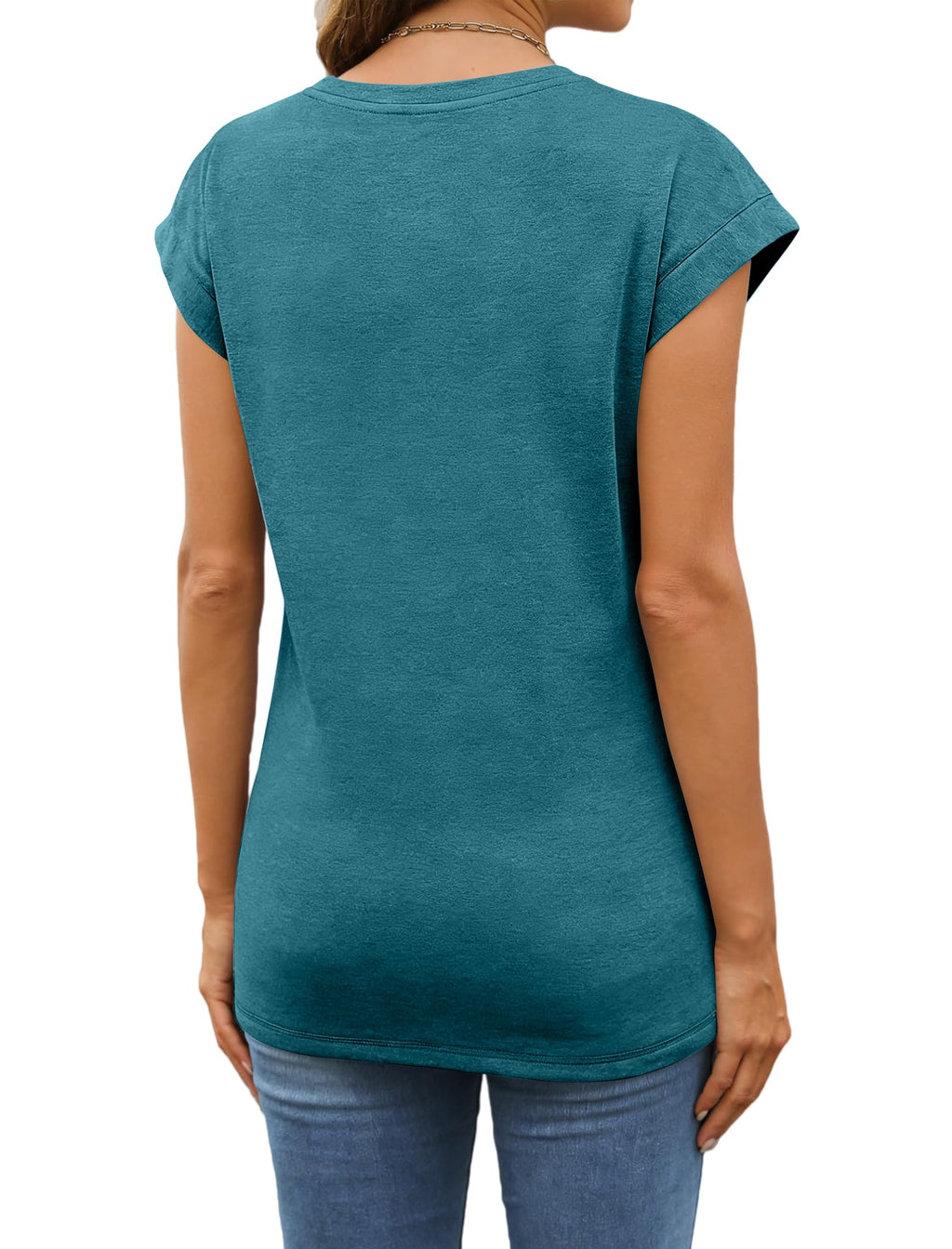 isermeo Womens Summer Tops Cap Sleeve T Shirts Crew Neck Outfits Cute Trendy Tunic Blouses 2026 S-XXL