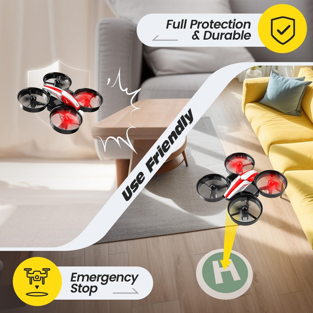 Holy Stone Mini Drone for Kids and Beginners RC Nano Quadcopter Indoor Small Helicopter Plane with Auto Hovering, 3D Flip, Headless Mode and 3 Batteries, Great Gift Toy for Boys and Girls