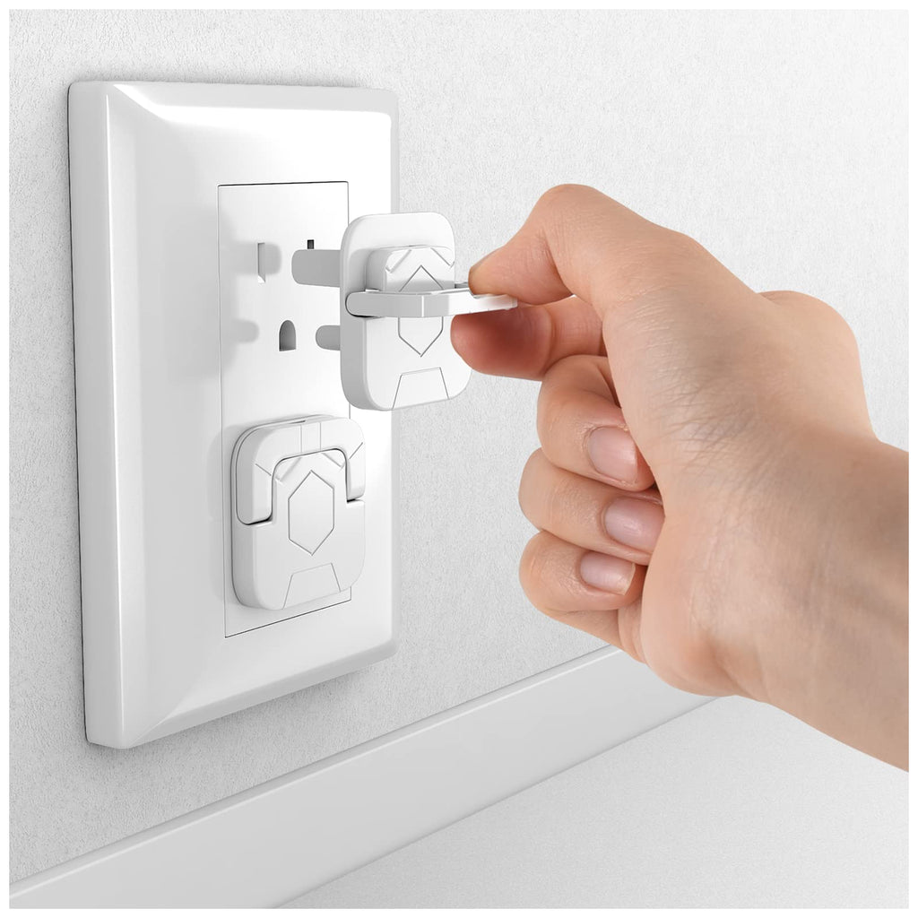4our Kiddies Baby Proofing Outlet Covers (60 Pack) Electric Outlet Plug Covers for Child Safety, Baby Socket Cover Protector Cap to Prevent Child from Power Shock Hazard