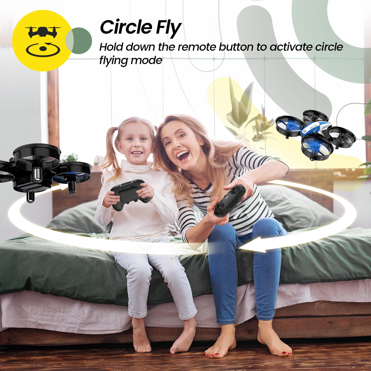 Holy Stone Mini Drone for Kids and Beginners RC Nano Quadcopter Indoor Small Helicopter Plane with Auto Hovering, 3D Flip, Headless Mode and 3 Batteries, Great Gift Toy for Boys and Girls
