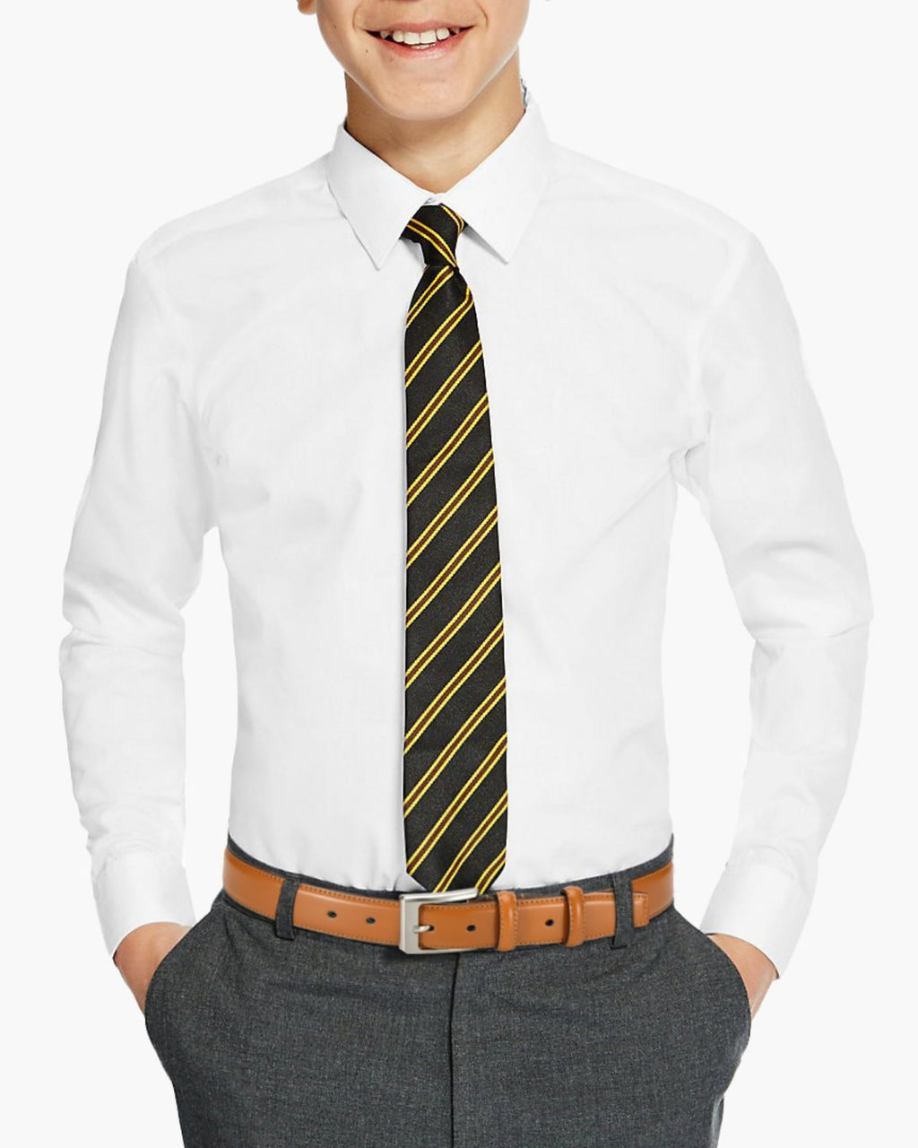 CHAOREN Kids Belt - 1 1/8" Leather Boys Belt for Dress - Perfect Companion to Youth Formal Outfit