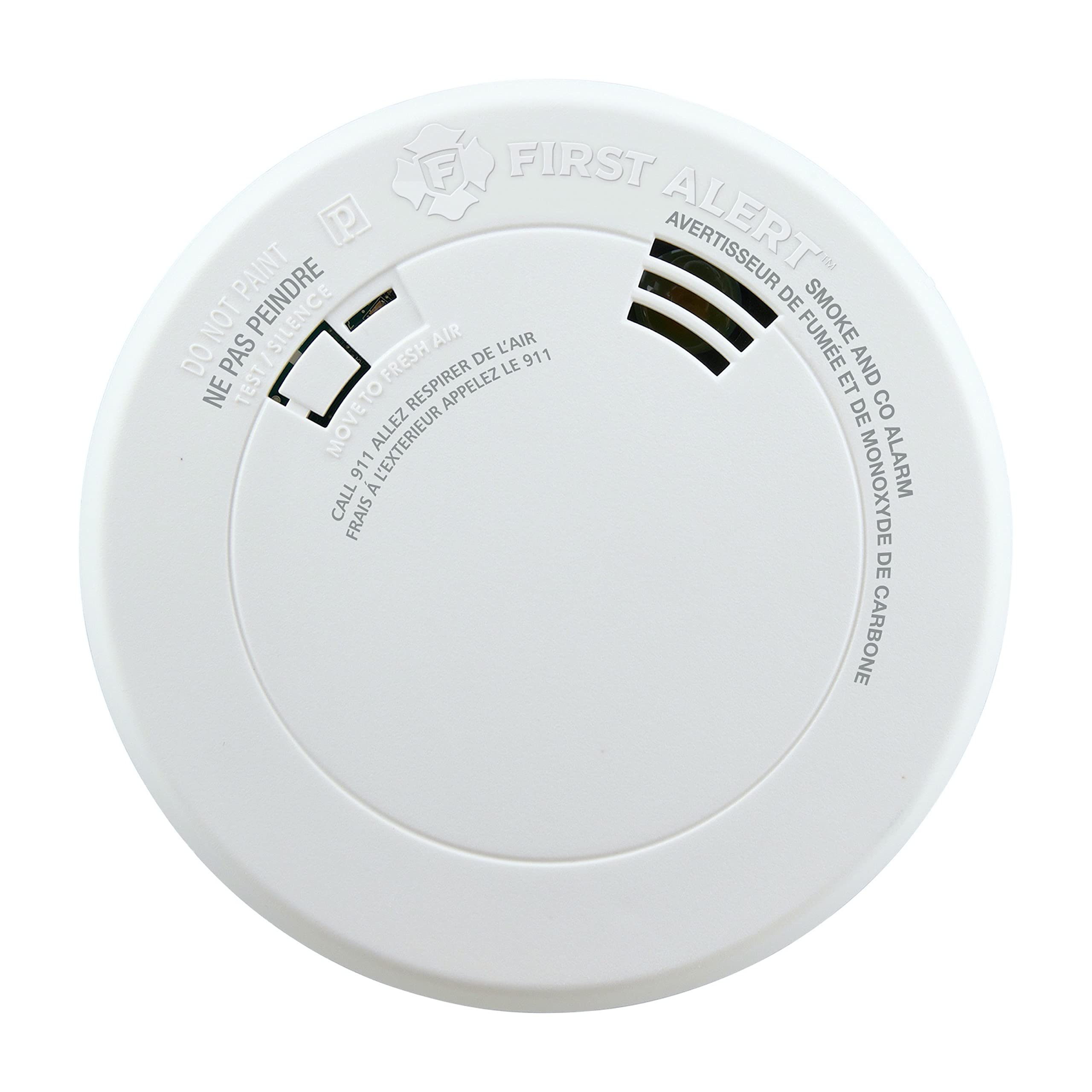 First Alert 10 Year Battery Smoke and Carbon Monoxide Alarm with Voice Alert, White, PRC710VA-6