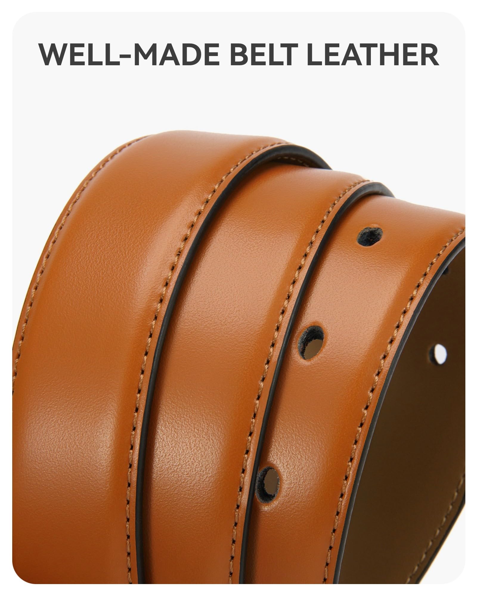 CHAOREN Kids Belt - 1 1/8" Leather Boys Belt for Dress - Perfect Companion to Youth Formal Outfit