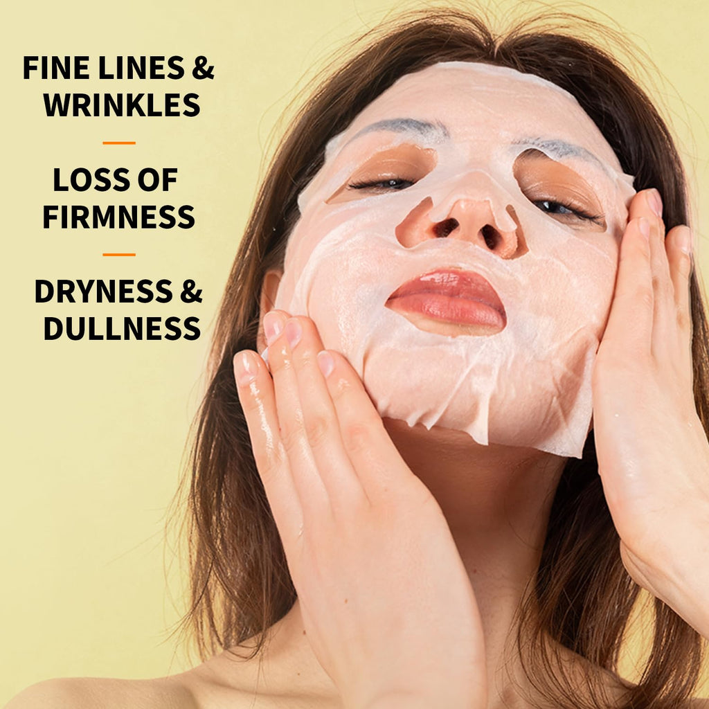 Masque en tissu couvrant le visage, gel clair appliqué sur les joues et le nez