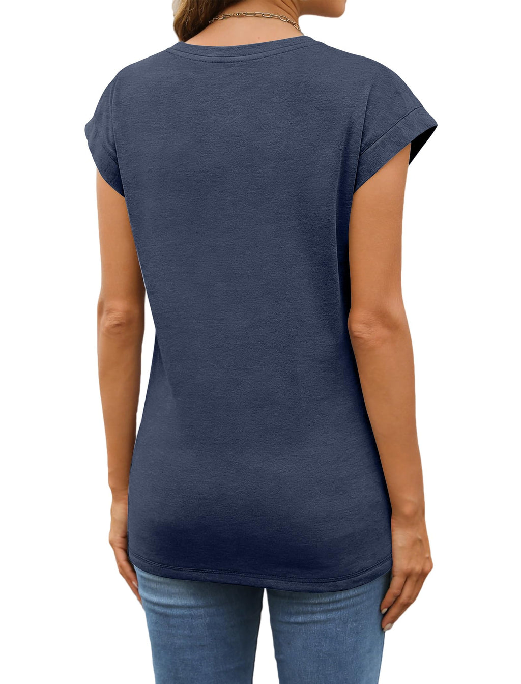 isermeo Womens Summer Tops Cap Sleeve T Shirts Crew Neck Outfits Cute Trendy Tunic Blouses 2026 S-XXL