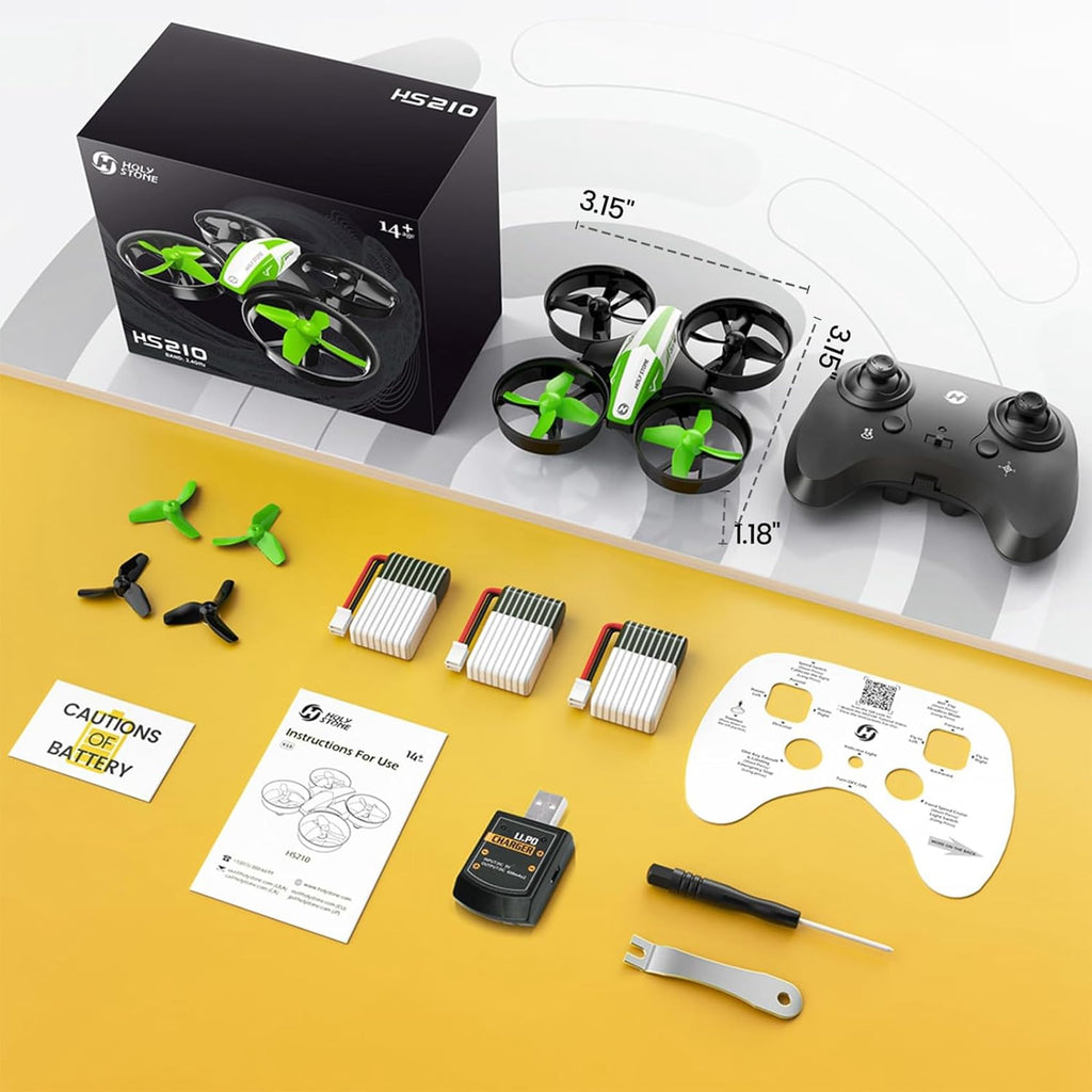 Holy Stone Mini Drone for Kids and Beginners RC Nano Quadcopter Indoor Small Helicopter Plane with Auto Hovering, 3D Flip, Headless Mode and 3 Batteries, Great Gift Toy for Boys and Girls