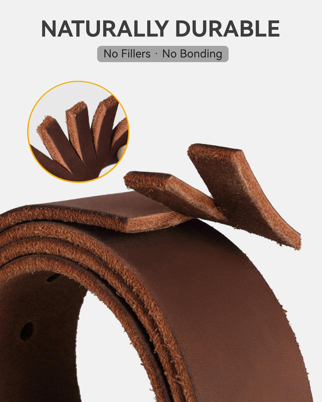 CHAOREN Belts Men - Full Grain Leather Belt for Jeans - Designed for Work Casual Occasion
