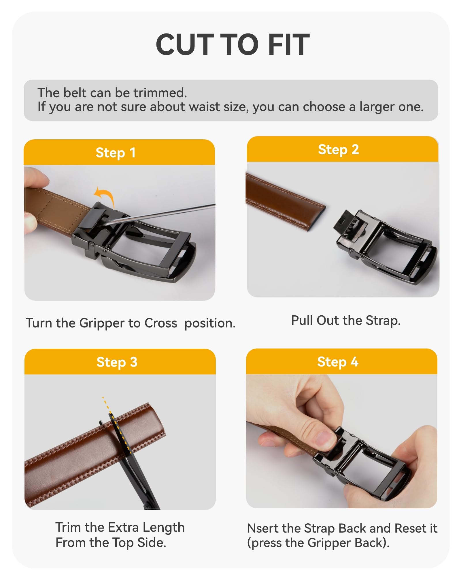 CHAOREN Kids Belt, 1 1/4" Ratchet Boys Belt with Dress Leather, Adjustable for Casual and Formal Wear