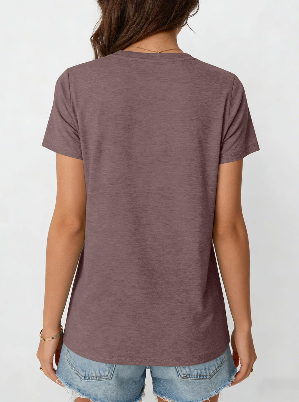 isermeo Women's Summer Short Sleeve Tops Casual Crewneck Fashion Pleated T-Shirts Blouses Trendy 2026 S-XXL
