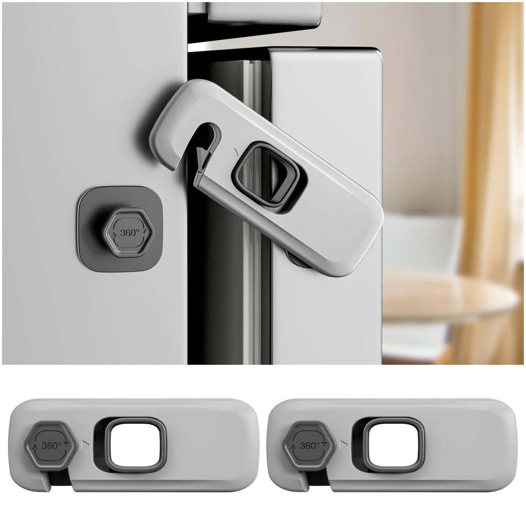 4our Kiddies 6 Pack Child Proof Refrigerator Locks, Fridge Locks for Kids Safety, Freezer Door Latches with Strong 3M Adhesives for Toddlers and Baby, Ideal for Upright Freezer, Ovens, Cabinets Door