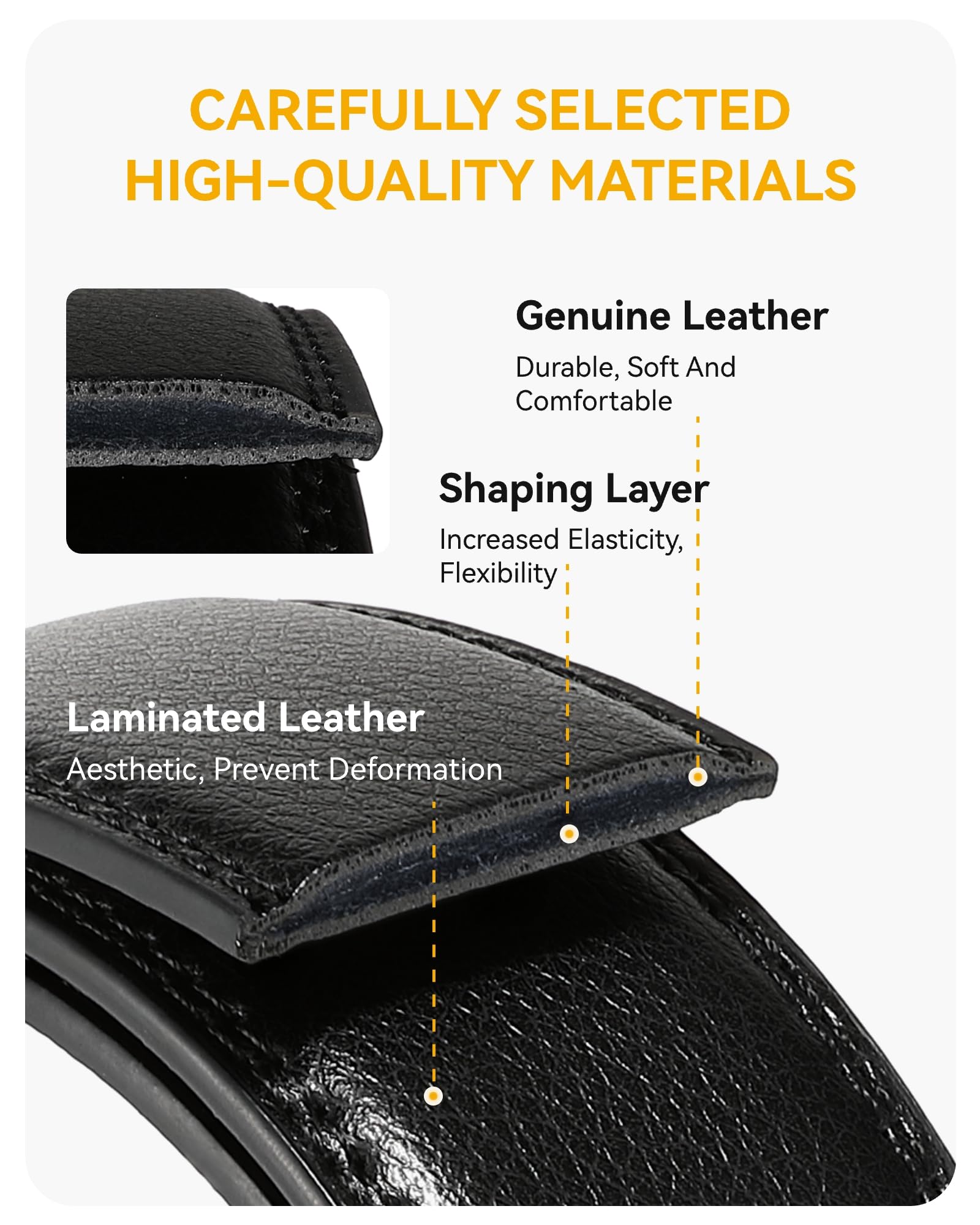 CHAOREN Ratchet Belts Men, 1 3/8" Mens Belts Leather Buckley Belt, Perfect Companion to Men's Oxfords