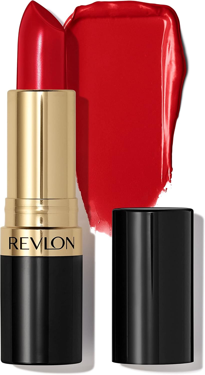 REVLON Lipstick, Super Lustrous Lipstick, Creamy Formula For Soft, Fuller-Looking Lips, Moisturized Feel, 755 Bare It All, 0.15 oz